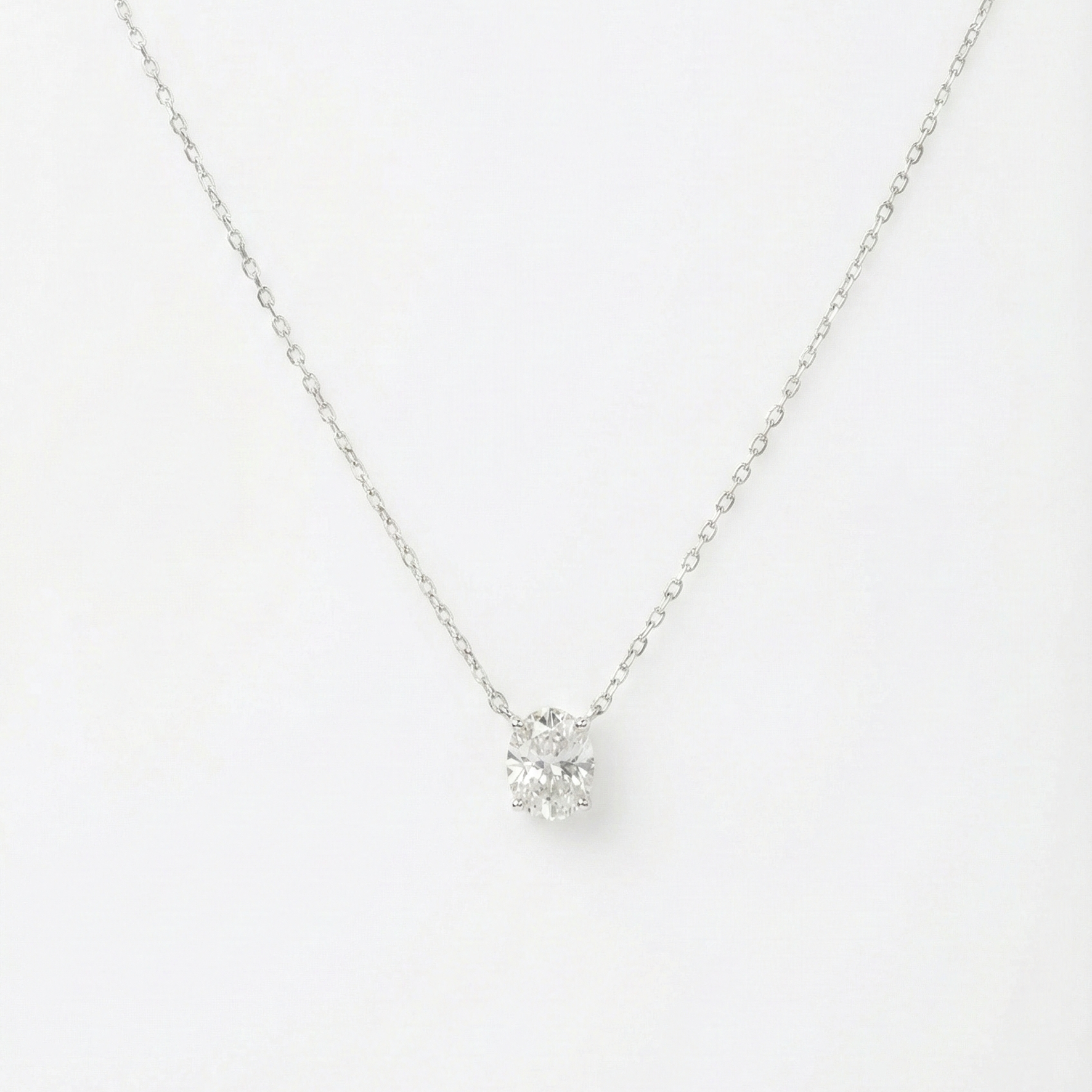 שרשרת אבן עגולה | Moissanite