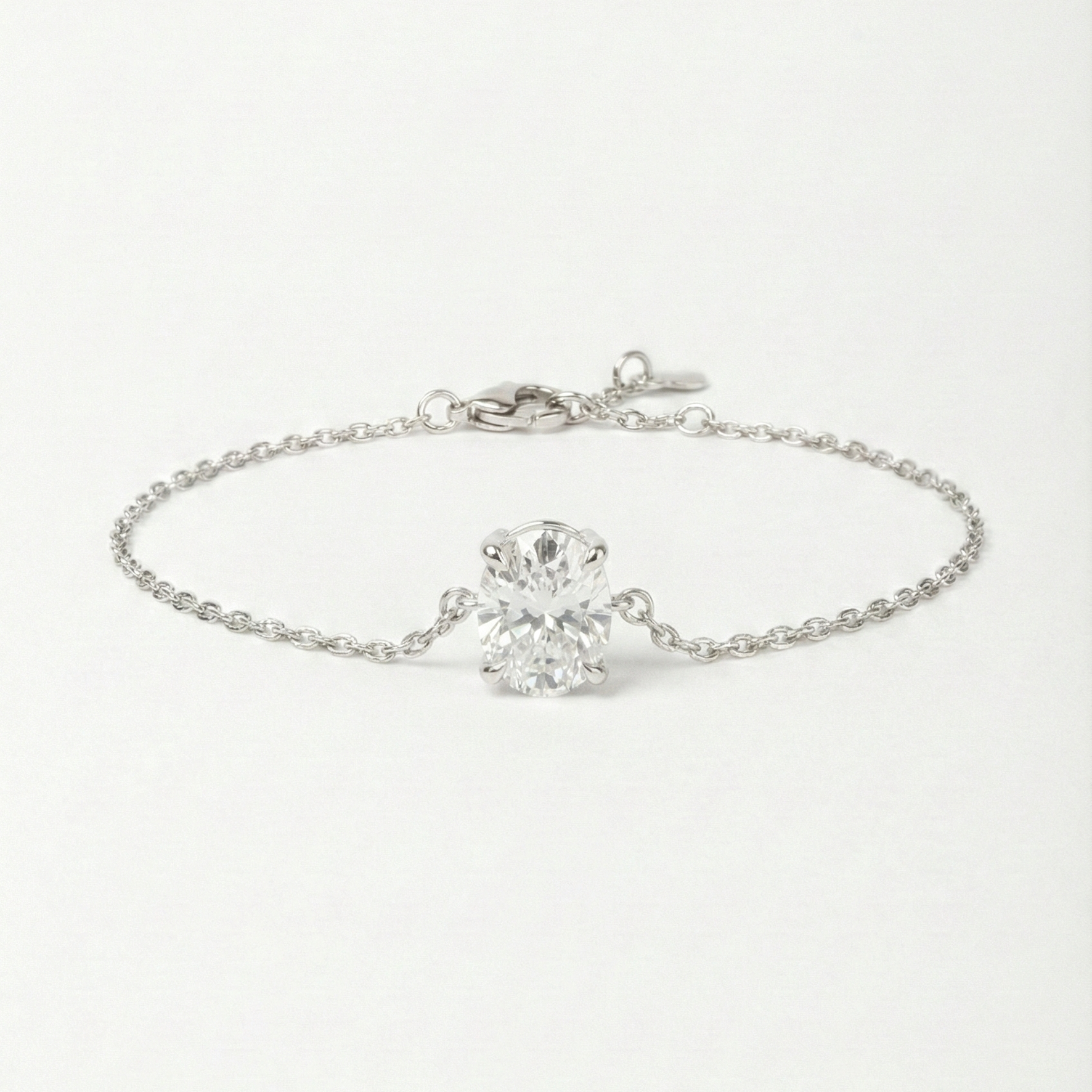 צמיד אבן אובלית | Moissanite