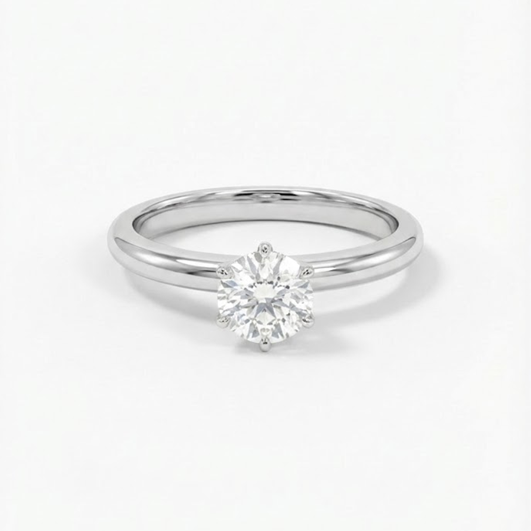 טבעת עגולה | Moissanite