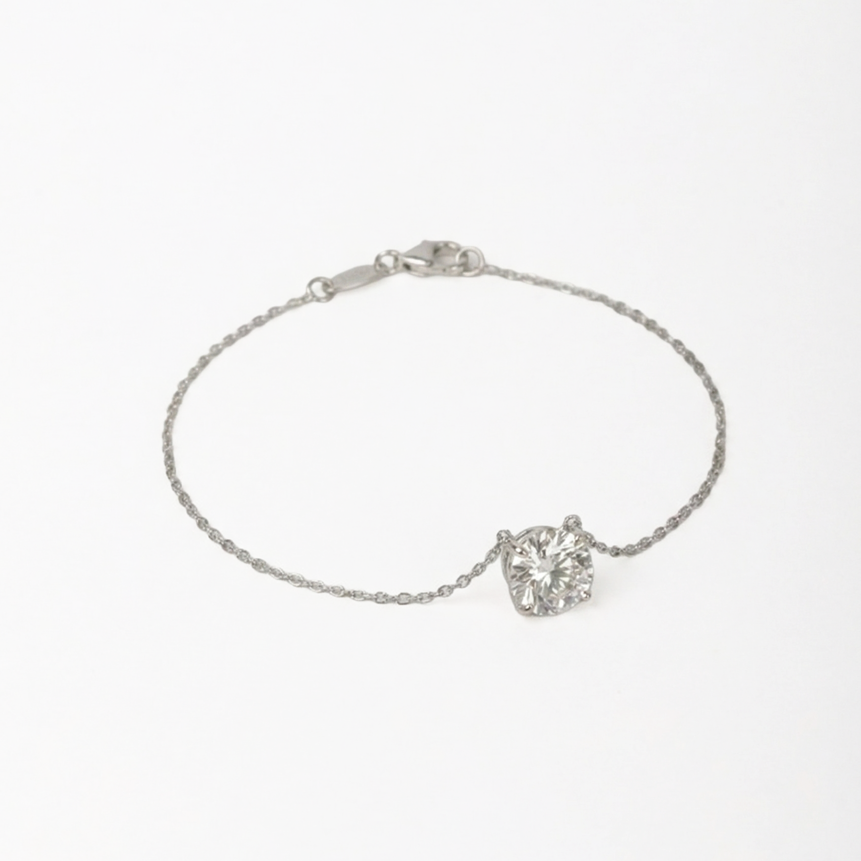 צמיד אבן עגולה | Moissanite