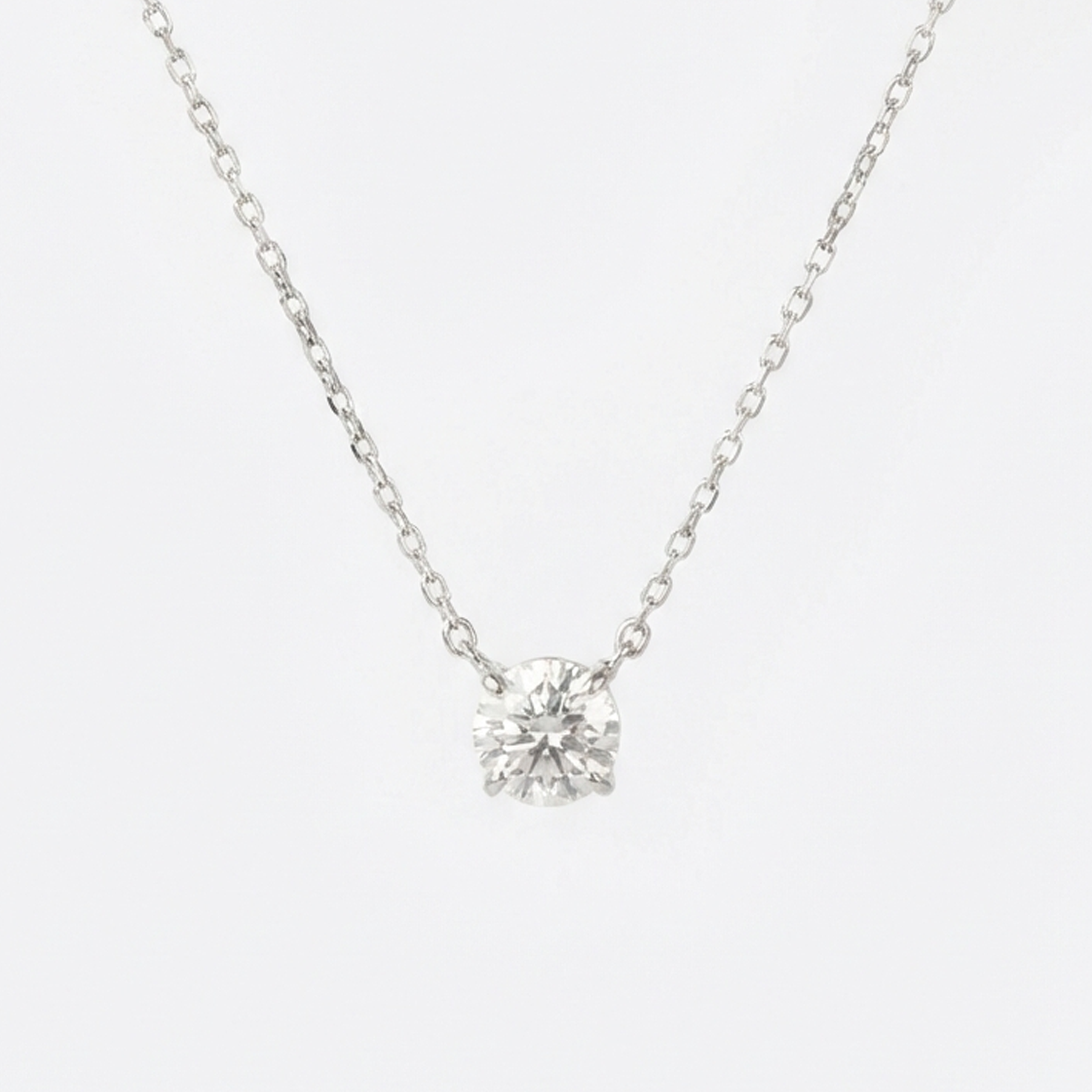 שרשרת אבן עגולה | Moissanite